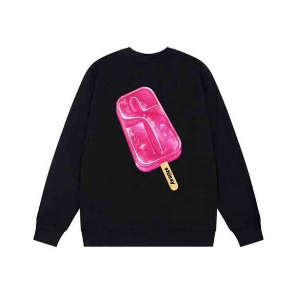 Men's Stussy Gray Letter Print Crew Neck Sweatshirt - Picture 1 of 7